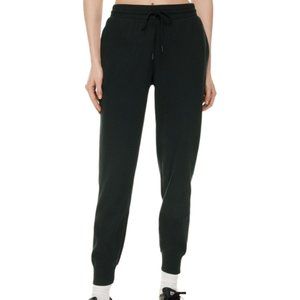 ARITZIA Sunday Best Baby Waffle Jogger Black Cotton Blend Womens Extra Large